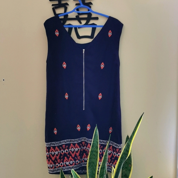 THML Embroidery Bohemian V Zipped Back Dress - Picture 4 of 7